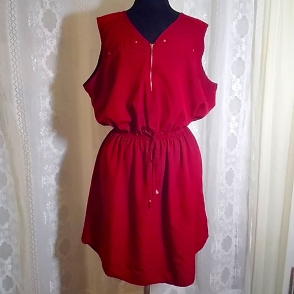 M P H COLLECTION RED BURGUNDY WOMEN'S DRESS SIZE 1X